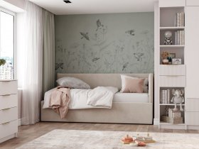 Диван-кровать Бенто (крем) в Серебряном Бору - serebryanyj-bor.mebel-nsk.ru | фото