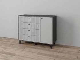 Комод «Катрин-13» (графит/светло-серый) в Серебряном Бору - serebryanyj-bor.mebel-nsk.ru | фото