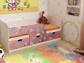 Кровать детская с ящиками 1,86 Минима Hello Kitty в Серебряном Бору - serebryanyj-bor.mebel-nsk.ru | фото