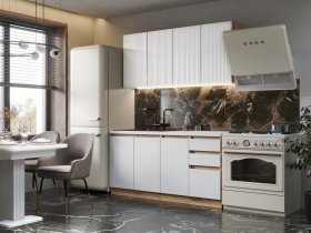 Кухонный гарнитур Ника 1,6 м (белый) в Серебряном Бору - serebryanyj-bor.mebel-nsk.ru | фото