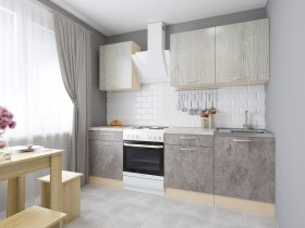 Модульная кухня Йота (пикард/цемент) в Серебряном Бору - serebryanyj-bor.mebel-nsk.ru | фото