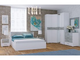 Модульная спальня Бьянка (белый/бетон) в Серебряном Бору - serebryanyj-bor.mebel-nsk.ru | фото