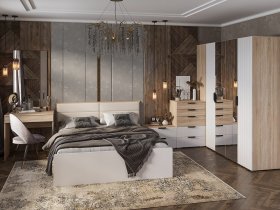 Модульная спальня Норд в Серебряном Бору - serebryanyj-bor.mebel-nsk.ru | фото