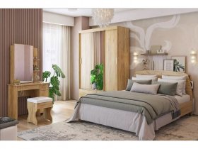 Модульная спальня Виктория-1 (дуб крафт золотой) в Серебряном Бору - serebryanyj-bor.mebel-nsk.ru | фото