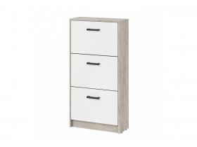 Обувница ОБ-3 Вега (дуб крафт серый/белый) в Серебряном Бору - serebryanyj-bor.mebel-nsk.ru | фото