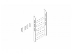 Пакет №10 Прямая лестница и опоры для двухъярусной кровати Соня в Серебряном Бору - serebryanyj-bor.mebel-nsk.ru | фото