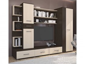 Стенка Верона (дуб венге/дуб молочный) в Серебряном Бору - serebryanyj-bor.mebel-nsk.ru | фото